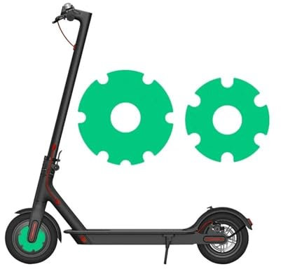 QASULER Electric Scooter Front Wheel Sticker PVC Motor Protective Cover Shell, for Xiaomi, M365/1s/Pro Kick Scooter Accessories Reflective Scooter Rear Side Wheel Cover(Green)