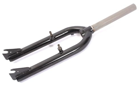 KHEbikes KHE Prism BMX Gabel 20 Zoll Schwarz 1140 g V-Brake 14 mm | HiTen Stahl, 1 1/8 Ahead-Schaft, 200 mm Schaftlänge, 100 mm Einbaubreite, bis 80 mm Reifenbreite