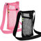 YUYWWAN 2PCS Porte Bouteille d'eau en Maille, Bandoulière réglable et légère Water Bottle Holder Carrier Convient aux Adultes Enfants pour L'été Sport Randonnée Camping Voyage (Noir+ Rose)