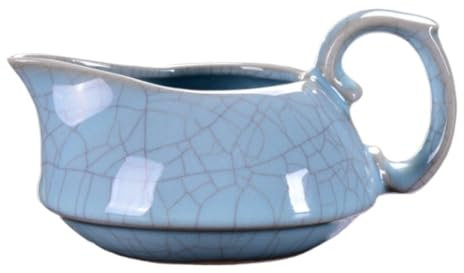 BOGAZY Gravy Boat Gold Crackle Justice Cup Ru Kiln Tea Sea Tea Divider Household Juice Bucket Meat Juice Boat Gravy Jug