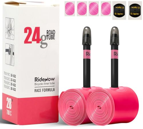 RideNow 24g TPU Schlauch Rennrad 700x18/23/25/28C Ultraleicht, 2 Pack