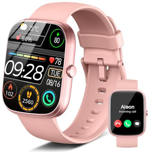 Reloj Inteligente Hombre Mujer, 1.91 HD Smartwatch con Llamadas Bluetooth, Pulsómetro/Monitor de Sueño/Podómetro, 110+ Modos Deportivo Pulsera Actividad, Impermeable IP68 Smart Watch para iOS Android