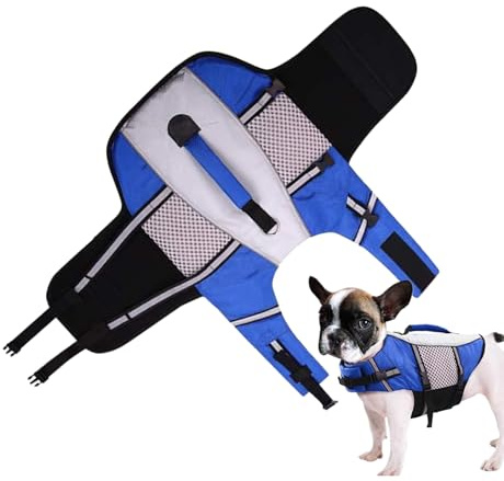 Schwimmweste für Hunde, Schwimmweste für Hunde, Schwimmhilfe mit reflektierenden Bändern für Strand, Pool, Kajak und Outdoor-Aktivitäten