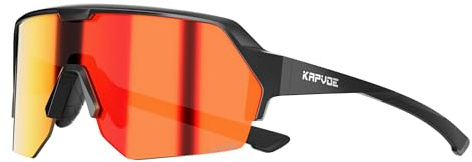KAPVOE Cykelglasögon för män och kvinnor cykelsportglasögon solglasögon med UV400 skydd sportglasögon för cykel Mtb unisex
