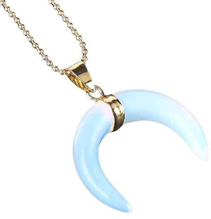 Collier En Cristal Pour Femme, Pendentif Croissant De Lune Enroulé En Fil De Fer, Arbre De Vie, Pendentif En Cristal De Guérison, Chaîne En Or, Bijoux Spirituels, Cadeaux Gothiques De Sorcière P