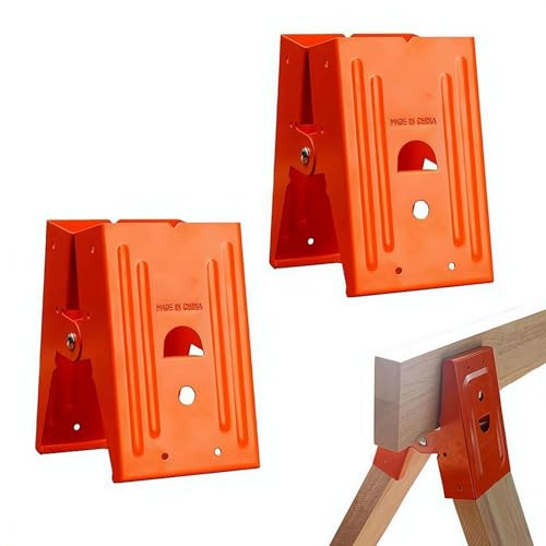 Såghästar 2-pack, slitstarkt stålfäste med 100 kg kapacitet, metallsåg hästklämmor idealiska för träbearbetning, konstruktion och gör-det-själv, enkel montering