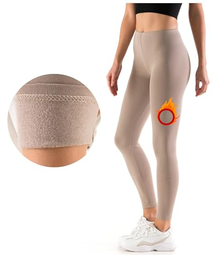 FUTURO FASHION - Legging Thermique pour Femme - Doublure Polaire/très Chaud - FX2P8 - Beige - 42