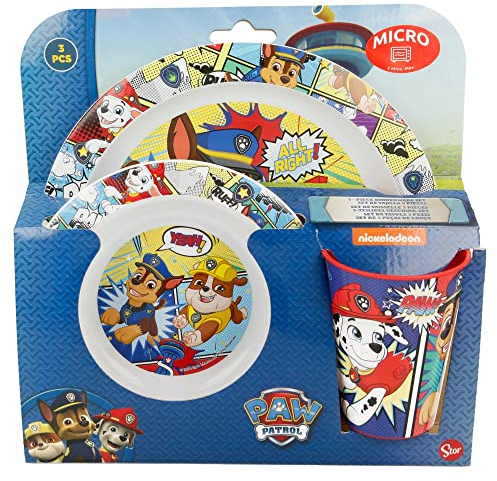 Paw Patrol 18949 - Juego De Vajilla Set, color Multicolor, 3 Unidad, 500 g