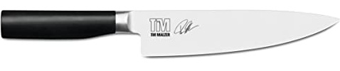 KAI Tim Mälzer Kamagata japanisches Kochmesser 20,0 cm Klingenlänge - rostfreier 4116 Edelstahl geschmiedet - 56 (±1) HRC - polierter POM Griff - Chef Küchenmesser - Made in Japan