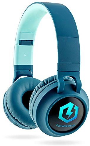 PowerLocus Kids Wireless Headphones, Bluetooth Headphones for Kids Over Ear with LED Lights, Foldable, Built-in Microphone, Volume Limited, Micro SD/TF, Wireless and Wired for Phones,Tablets,PC,TV