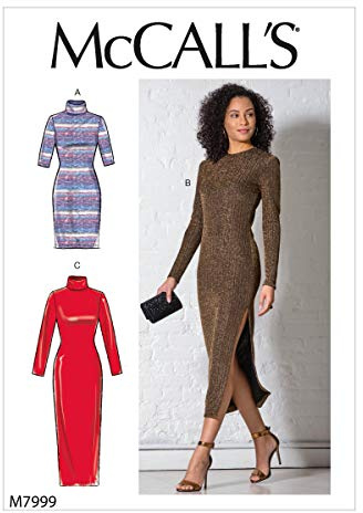 McCalls Sewing Pattern M7999A Misses' Dresses Size XS-S-M-L-XL,