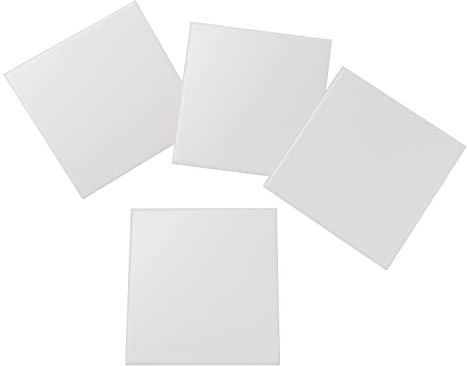 Fliesen Keramik 4 Stück 15x15cm Serviettentechnik Porzellanmalfarbe Bastelfliese Mosaikfliese Matt