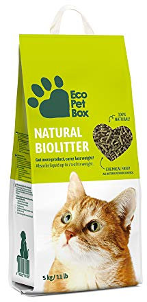 Compostable Natural BIO litter for Cats and Birds 5Kg bag, sawdust and hay biomass