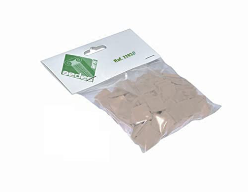 Outletdel ocio Aedes 2203B. Baldosa de Ceramica para construcciones de Miniatura. Color Blanco. 150 Unidades.