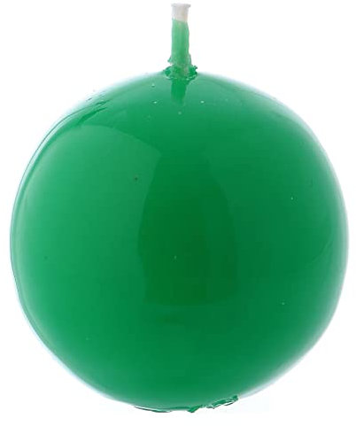 Holyart Candela Sfera Lucida Ceralacca d. 5 cm Verde