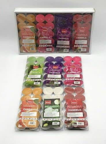 Set 120 Pezzi Candele Colorate Profumate Tealight Lumini