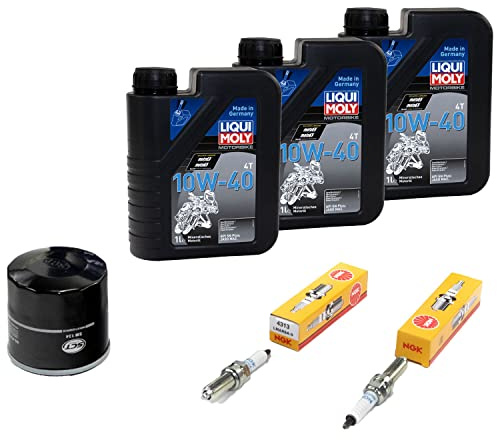 Wartungspaket Öl 3L + Ölfilter + Zündkerzen für Yamaha XTZ 700 XTZ700 Tenere DM071 DM081 Bj 2019-2022