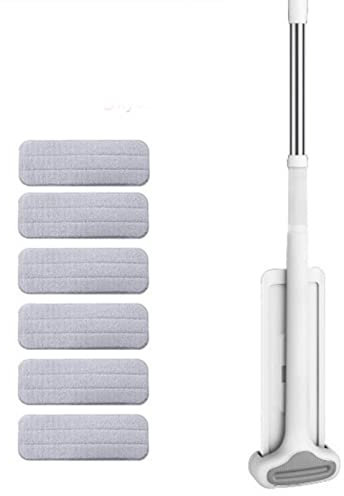 MOOCO MORNING Mopa mágica de limpieza para pisos, lavado manos libres, fregona plana de microfibra con almohadilla de trapo escurridor para lavar el hogar, la cocina y la casa
