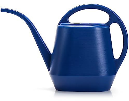 Fasmov Arrosoir en plastique avec poignée confortable, petit arrosoir de jardin, long bec pour plantes d'intérieur et d'extérieur, bleu
