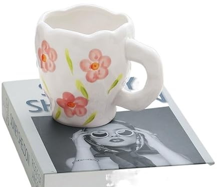 Service à Café Peint à la main le ciel bleu et les nuages ​​blancs tasse à café avec soucoupe en céramique à la main tasse à thé soucoupe ensemble cadeau mignon for elle Porcelaine Anglaise ( Size : 2