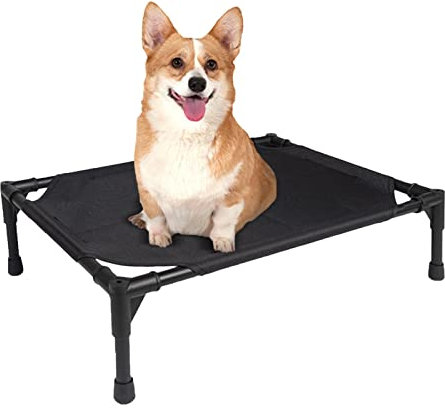 Erhöhtes Hundebett Outdoor Klappbar, Hundeliege Outdoor Mit Dach, Abnehmbares Camping Hundebett Mit Baldachin, Klappbar Sonnenschutz Hundeliege Für Kleine Mittelgroße Hunde Katzen