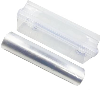 JCAKES Plastfolie stretch, plastfolie rulle 30 cm x 3 000 cm/1 TF x 100 fot + plastfolie skärare, för bevarande av livsmedel, frukt och drycker i köket