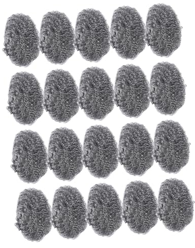 PRETYZOOM 20 Stück Edelstahl Topfreiniger Stahlwolle Schrubber für Küche und Pfannenreinigung Silber Schützt Besteck