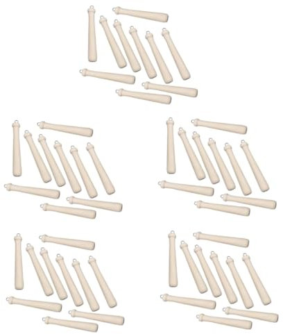 TOPBATHY 50 Stück Baseballschläger Anhänger Baseballschläger Schlüsselanhänger Baseballschläger Förmige Charms DIY Charms DIY Zubehör Holzschmuck Charms Kleine Baseballschläger