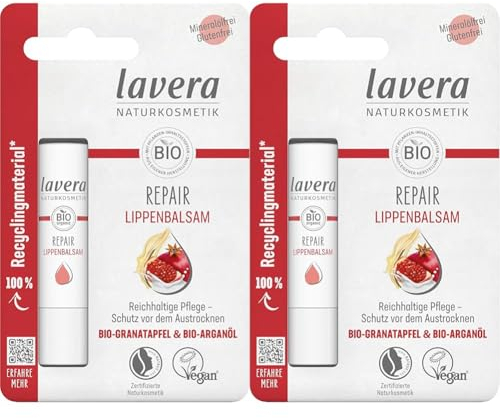 Lavera Repair Lippenbalsam, 4,5 g (Packung mit 2)