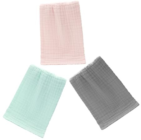 FOMIYES 3piezas Toallitas para Recién Nacidos Toallitas De Muselina De Lavar La Baba Cuidado Infantil