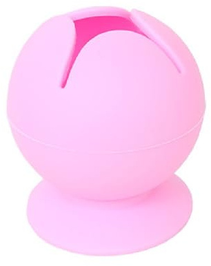 Lebartm Desktop Organizer Silikon Makeup Pinselhalter Mehrzweck-Stifthalter Abfall Diamantsammler Mülleimer Aufbewahrungsbox für Pinsel, Kunstzubehör, Malpinsel und Kunsthandwerk-Kreis Rosa