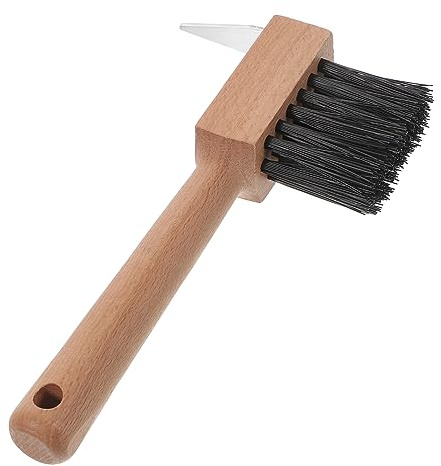 VANZACK Pferdehuf Reinigungsbürste Mit Holzgriff Langlebiges Hufeisen Reparaturwerkzeug Aus Glattem Metall Hufpflege Für Pferde Und Rinder Im Reitsport