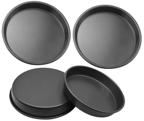 VINTORKY 4piezas Bandejas Para Hornear Pizza Antiadherente Para Cocinar Pan y Galletas Casa y