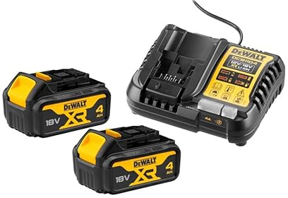 Dewalt Pack 2 batteries DEWALT XR 18V 5Ah Li-Ion + chargeur - DCB1104M2-QW