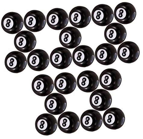 HOMSFOU 50 Stück Schwarze Acryl Billard 8 Kugel Perlen 1.10 Zoll Diy Schmuckherstellung Armband Halskette Bastelzubehör Mit Glatter Oberfläche