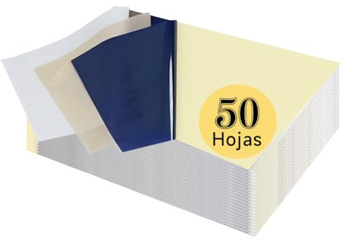 TransOurDream-vieja marca.A4 Papel de calco para tatuajes,Tattoo Transfer Paper, 50 Hojas Papel de Transferencia de Tatuaje Stencil,Papel Calco de Carbón para impresora máquina deTattoo