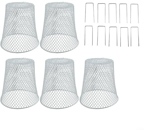 Oniissy Confezione da 5 coperture protettive per piante in metallo con picchetti per giardini all'aperto, campane in rete metallica per la difesa degli animali, adatte per verdure, fiori e arbusti
