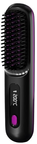Cepillo De Pelo Eléctrico Estilizador De Volumen - Diseño Inalámbrico De 3 Modos Con Pantalla Táctil, Secador De Pelo Calentado Para Y Peinado | Ideal Para Mujeres Adolescentes Rutina En Casa.