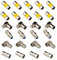 CESFONJER 26 Pcs Koax Kabel Adapter, 90°Winkel-Adapter schraubbar F-Stecker, Buchse Kupplung F-Adapter Coax Anlagen F-Stecker F-Buchse F-Kupplung（5 Verschiedene Stecker ）