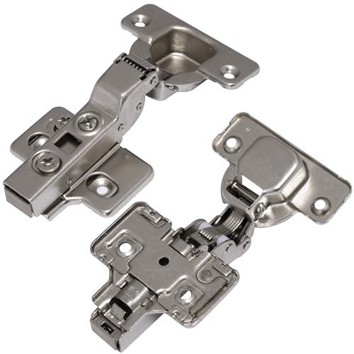 AERZETIX - C41044 - lot de 4 Charnière invisible clipsable pour portes de meuble - aver amortisseur et réglage 3D - à demi-recouvrement/semi-applique - ouverture 110° - ouverture de montage 35 mm