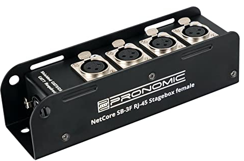 Pronomic NetCore SB-3F Multicore-Stagebox male - Stagebox con 4 prese XLR (female) su presa RJ45 - per la trasmissione di segnali analogici o digitali tramite cavo di rete