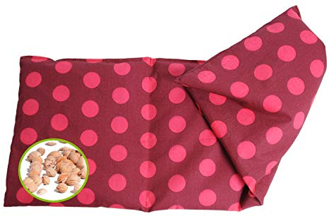 Dr. Berger – Cojín de huesos de cereza de 3 cámaras contra la tensión y el dolor en hombros, espalda y cuello – 50 x 20 cm cojín térmico para relajarse, apto para microondas y horno (rojo)
