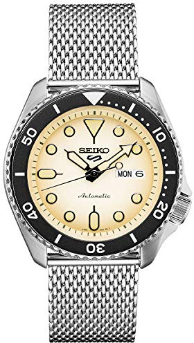 SEIKO 5 Sports SRPE75 Orologio automatico da uomo in acciaio inossidabile con cinturino a rete 24 gioielli giorno data orologio automatico