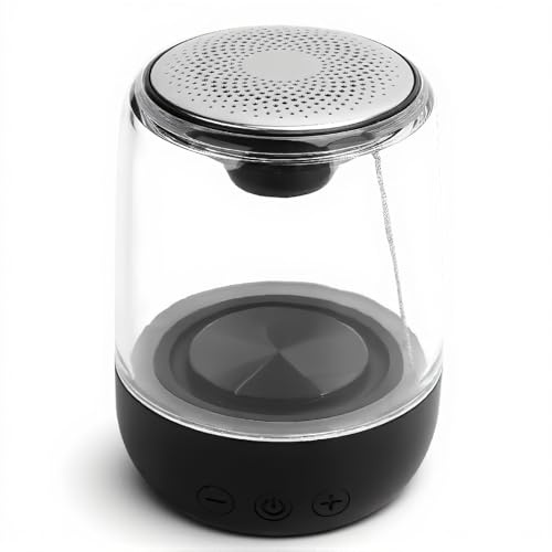 Dpofirs Bluetooth 5.4-Lautsprecher, HiFi-Stereo-Sound, 360° Surround-Sound, integriertes HD-Mikrofon, Rauschunterdrückung für drahtlose Lautsprecher mit LED-Licht und Subwoofer