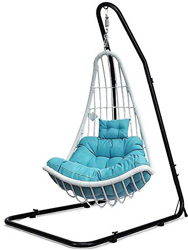 Support pour Hamac Stable de Fauteuil Suspendu en Métal, Hamac Support pour Chaises Hamac, Balançoires, l'intérieur et l'extérieur Accessoires: Hamac Non Inclus, Charge Max 120KG (Forme de L- 200cm)