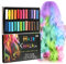 Thnkstaps Hair Chalk Comb 24 Couleurs Craies pour Cheveux Temporaires non-toxique lavable coloré cheveux craies Teinture Cheveux Coloration Cheveux Craie pour Les Enfants Fête