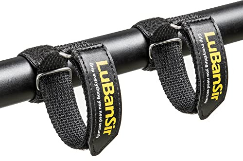 LuBanSir 4 Pack Shovel Holder for Roof Rack, 12 Adjustable Hook and Loop Straps for Mounting Tools and Equipment 0.86” to 2” in Diameter