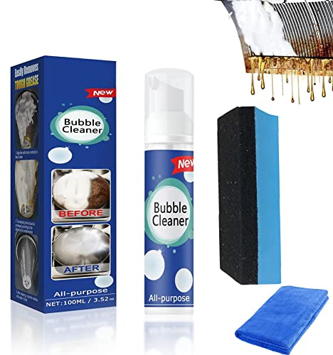 Foaming Heavy Oil Stain Cleaner, Foam Cleaner All Purpose Heavy Duty, Powerful Stain Removing Foam Cleaner, Stubborn Grease & Grime Powerful Remover Spray for Grill, Oven, Pots (1Pcs, 30ML)