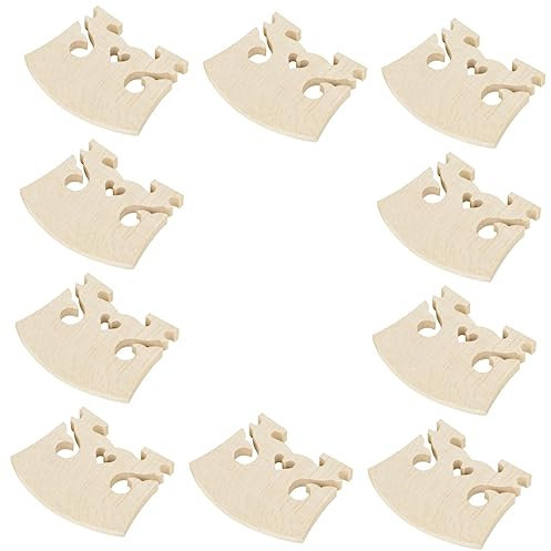 Hoement Instrumentenzubehör 10 Stück Holz- Geigenstützen Geigenzubehör Holzbrücke Für Geigeninstrument Zubehör nteil Geigenteil Barock-Klavierbrücke Halterung Zubehör Ahorn