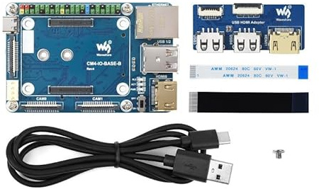 CM4-IO-BASE-B (Full Ver.) Adaptateur USB HDMI interne compatible avec Raspberry Pi Compute Module 4